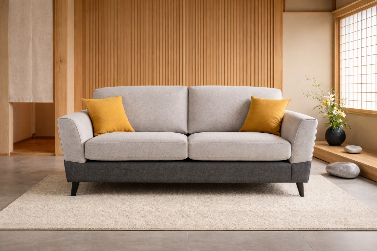 Grey Two-Tone Sofa