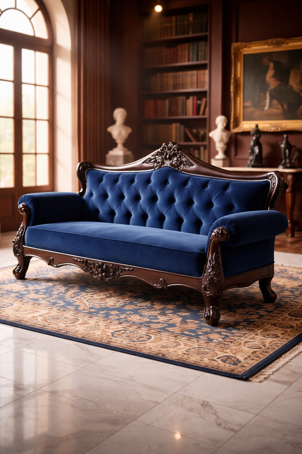 Purple Velvet Sofa